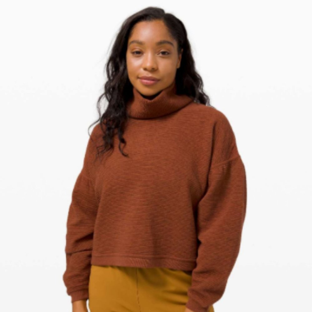 Lululemon Peaceful Moments Pullover M/L in Copper